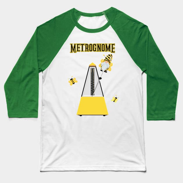 PARODY MUSICAL GNOME DESIGN - METROGNOME - METRONOME Baseball T-Shirt by iskybibblle